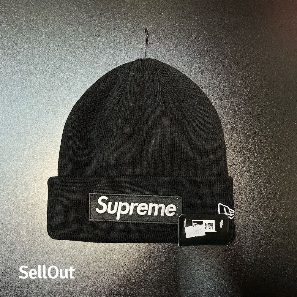 Supreme x New Era Box Logo Black Beanie Unisex Winter Hat